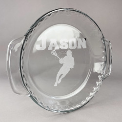 Lacrosse Glass Pie Dish - 9.5in Round (Personalized)