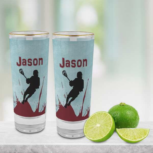 Lacrosse Glass Shot Glass - 2 oz - LIFESTYLE
