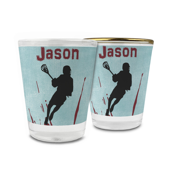 Custom Lacrosse Glass Shot Glass - 1.5 oz (Personalized)