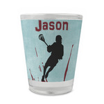 Lacrosse Glass Shot Glass - 1.5 oz - Set of 4 (Personalized)