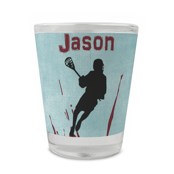 Custom Lacrosse Glass Shot Glass - 1.5 oz - Set of 4 (Personalized)