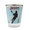 Lacrosse Glass Shot Glass - With gold rim - FRONT