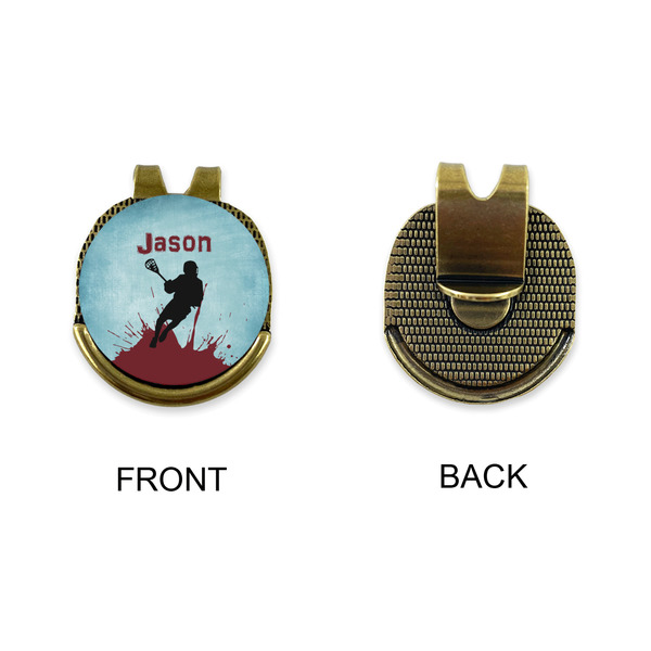 Lacrosse Golf Ball Hat Clip Marker - Apvl - GOLD