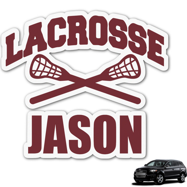 Custom Lacrosse Graphic Car Decal (Personalized)