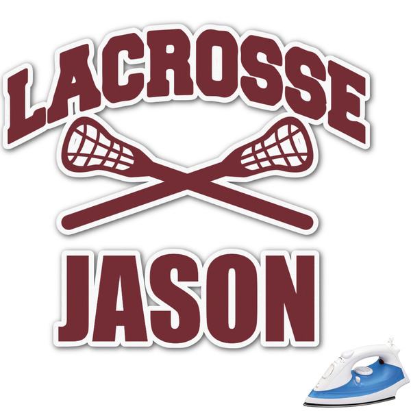 Custom Lacrosse Graphic Iron On Transfer - Up to 9"x9" (Personalized)