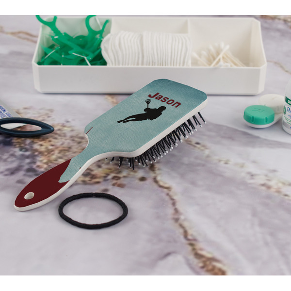Lacrosse Hair Brush - In Bathroom