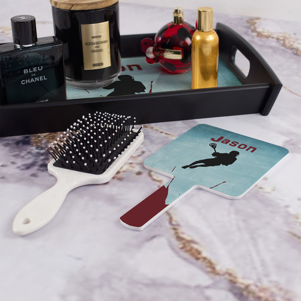 Lacrosse Hand Mirror - With Hair Brush