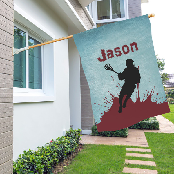 Lacrosse House Flags - Double Sided - LIFESTYLE