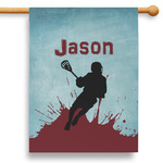 Lacrosse 28" House Flag - Double Sided (Personalized)