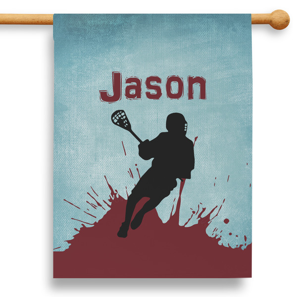 Custom Lacrosse 28" House Flag - Double Sided (Personalized)