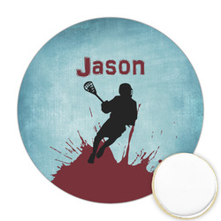 Lacrosse Printed Cookie Topper - Round (Personalized)