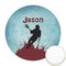 Lacrosse Printed Cookie Topper - Round (Personalized)