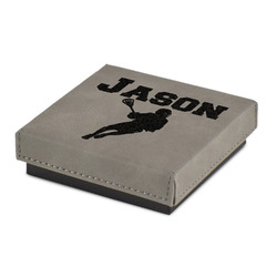Lacrosse Jewelry Gift Box - Engraved Leather Lid (Personalized)