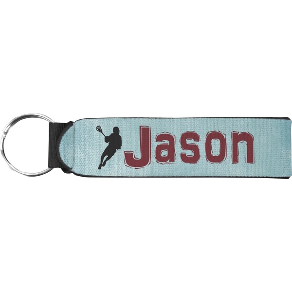 Custom Lacrosse Neoprene Keychain Fob (Personalized)