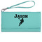 Lacrosse Ladies Wallet - Leather - Teal - Front View