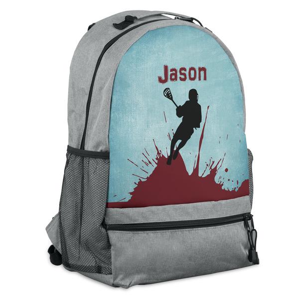 Custom Lacrosse Backpack - Grey (Personalized)
