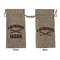Lacrosse Large Burlap Gift Bag - Front & Back (Personalized)