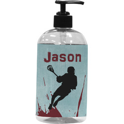 Lacrosse Plastic Soap / Lotion Dispenser (16 oz - Large - Black) (Personalized)
