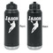 Lacrosse Laser Engraved Water Bottles - Front & Back Engraving - Front & Back View