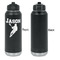 Lacrosse Laser Engraved Water Bottles - Front Engraving - Front & Back View