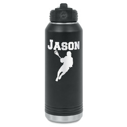 Lacrosse Water Bottle - Laser Engraved - Front (Personalized)
