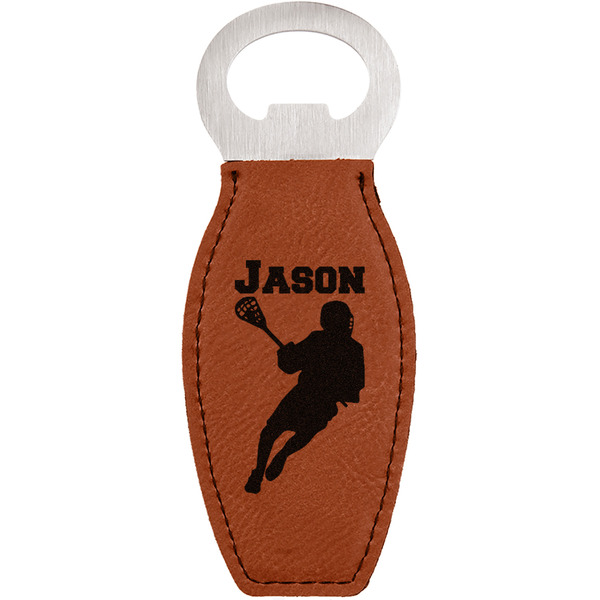 Custom Lacrosse Leatherette Bottle Opener (Personalized)