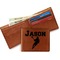 Lacrosse Leather Bifold Wallet - Open Wallet In Back