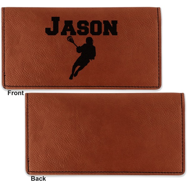 Lacrosse Leather Checkbook Holder Front and Back Single Sided - Apvl