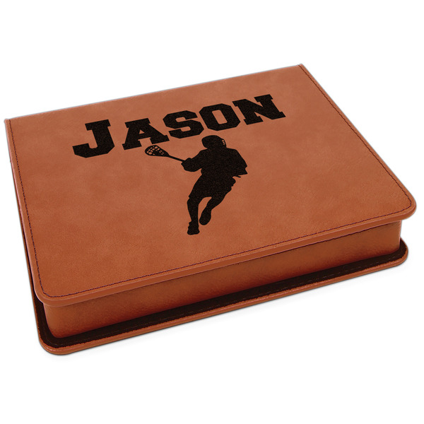 Custom Lacrosse Leatherette 4-Piece Wine Tool Set (Personalized)