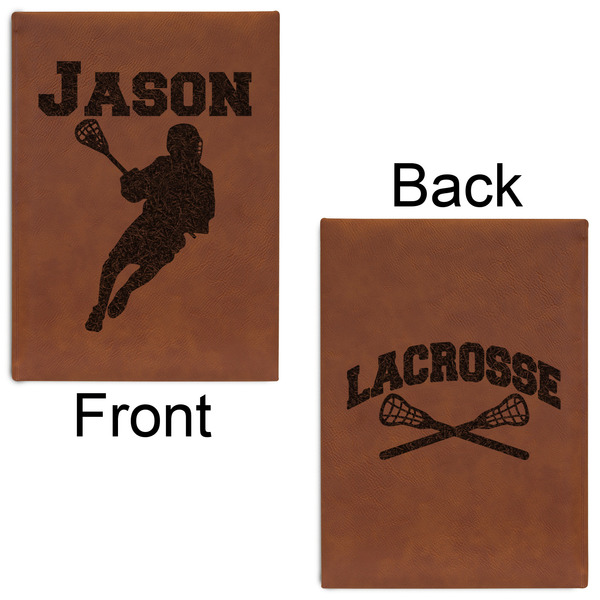 Lacrosse Leatherette Journals - Large - Double Sided - Front & Back View