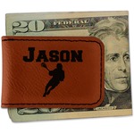 Lacrosse Leatherette Magnetic Money Clip - Double Sided (Personalized)