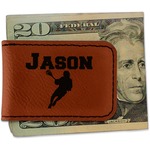 Lacrosse Leatherette Magnetic Money Clip (Personalized)