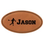 Lacrosse Leatherette Oval Name Badge with Magnet (Personalized)
