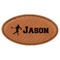 Lacrosse Leatherette Oval Name Badges with Magnet - Main