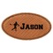 Lacrosse Leatherette Oval Name Badge with Magnet (Personalized)