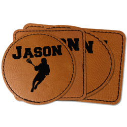 Lacrosse Faux Leather Iron On Patch (Personalized)