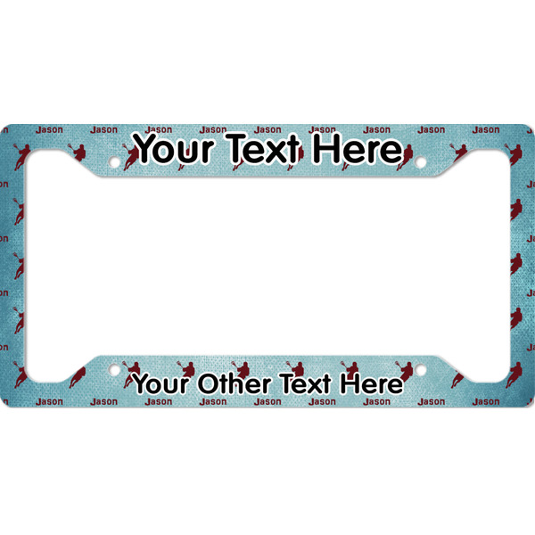 Custom Lacrosse License Plate Frame - Style A (Personalized)