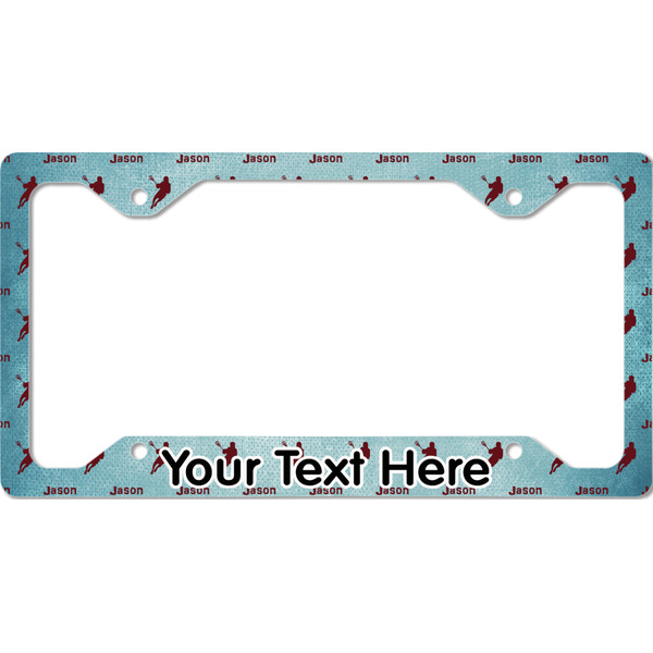 Custom Lacrosse License Plate Frame - Style C (Personalized)