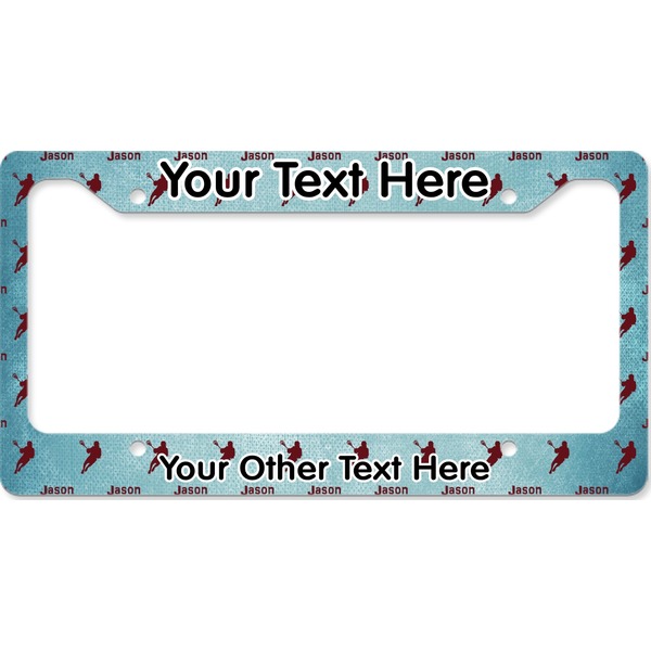 Custom Lacrosse License Plate Frame - Style B (Personalized)