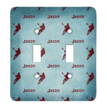 Lacrosse Light Switch Cover (2 Toggle Plate) (Personalized)