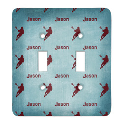 Lacrosse Light Switch Cover (2 Toggle Plate) (Personalized)
