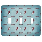 Lacrosse Light Switch Cover (3 Toggle Plate) (Personalized)