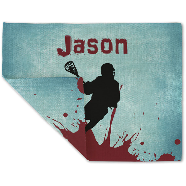 Custom Lacrosse Double-Sided Linen Placemat - Single w/ Name or Text