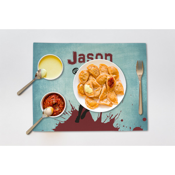 Lacrosse Linen Placemat - Lifestyle (single)