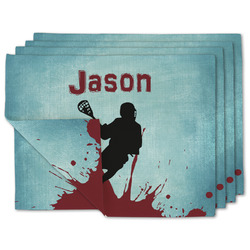 Lacrosse Double-Sided Linen Placemat - Set of 4 w/ Name or Text