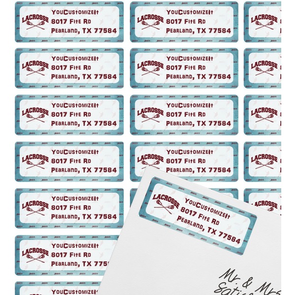Lacrosse Mailing Label on Envelope - Multiple Labels