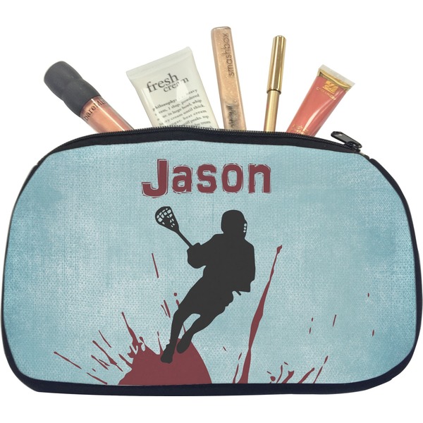 Custom Lacrosse Makeup / Cosmetic Bag - Medium (Personalized)