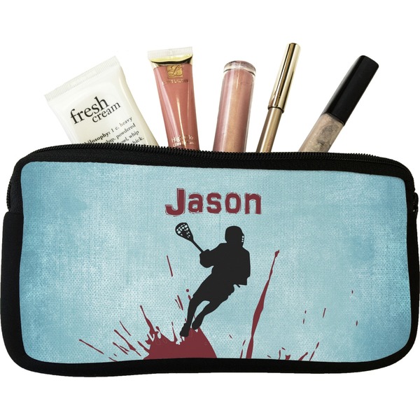 Custom Lacrosse Makeup / Cosmetic Bag - Small (Personalized)