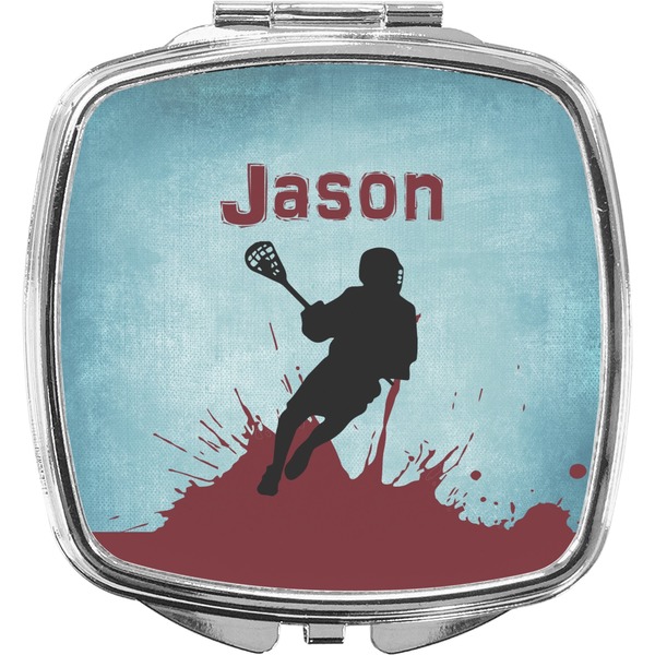 Custom Lacrosse Compact Makeup Mirror (Personalized)