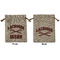 Lacrosse Medium Burlap Gift Bag - Front & Back (Personalized)